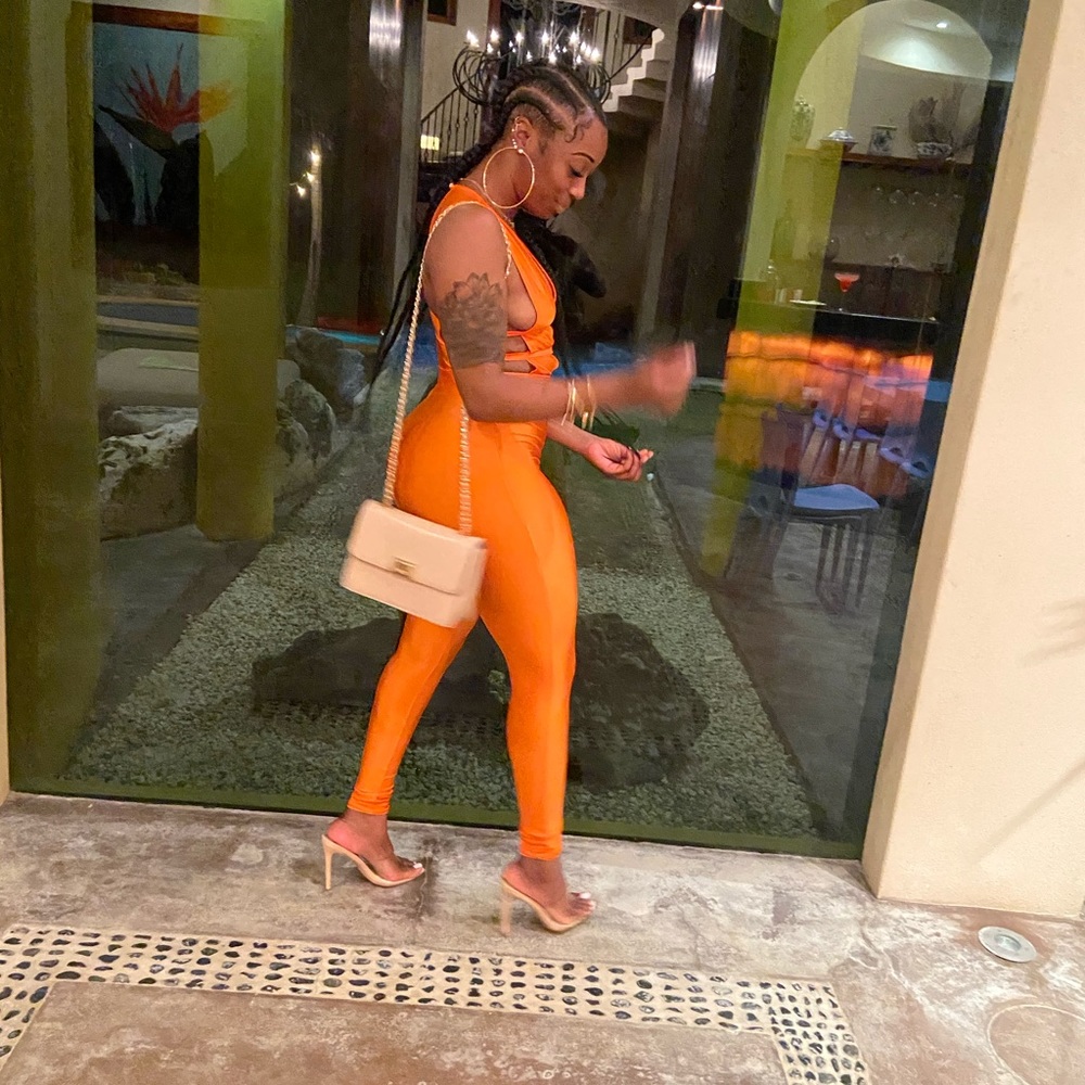 Orange Fashionnova jumpsuit